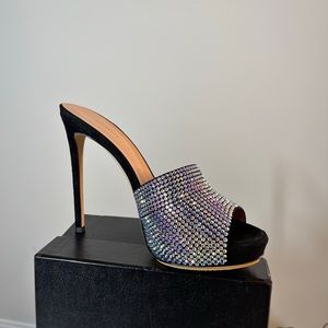Giuseppe Zanotti Platforms - Black with Rhinestones - 37 US - New w Original Box